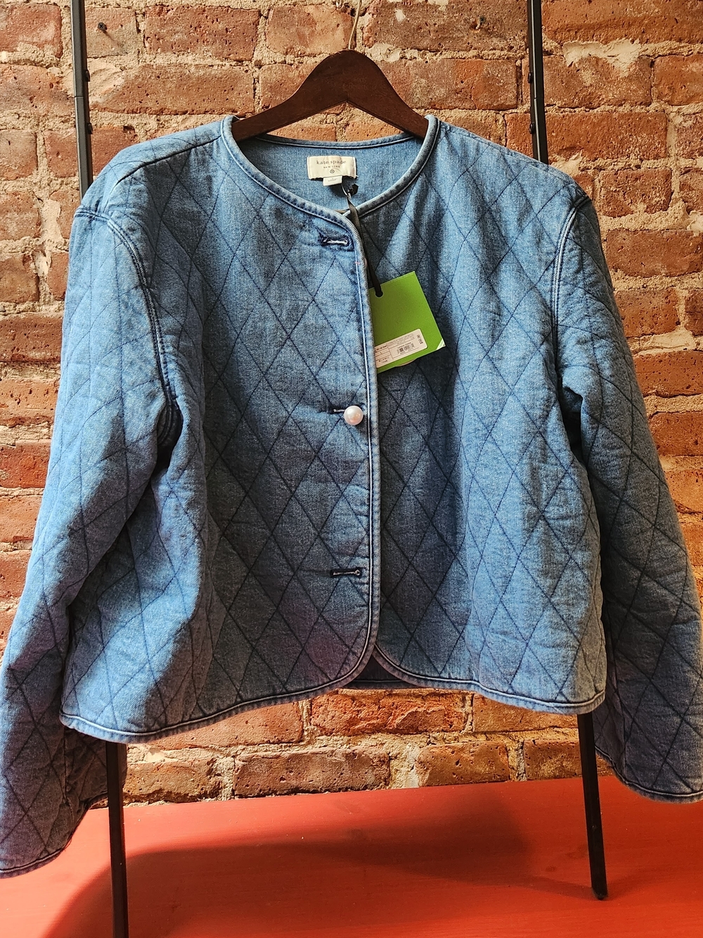 kate spade x Target Quilted Chambray Lady Jacket with Pearl Buttons